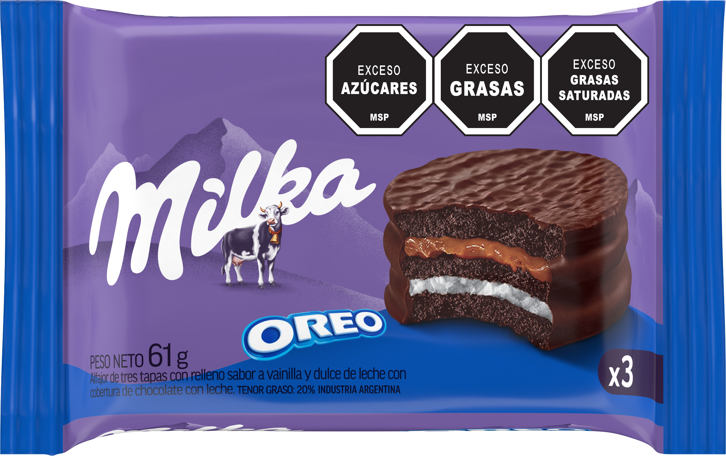 Alfajor Milka Triple Oreo Torta 61g - Nerilan Uruguay